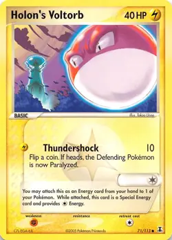 Holon's Voltorb 71/113 Common Delta Species Pokemon NM 001383 - Image 1