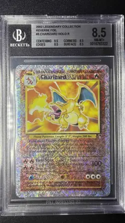 Pokemon Charizard Legendary Coll. Reverse Holo Rare #3 BGS 8.5 - Image 1
