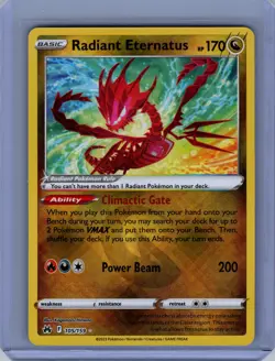 Pokemon Crown Zenith #105/159 Radiant Eternatus Near Mint or Better - Image 1