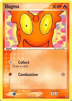 Slugma 74/107 Common Deoxys Pokemon NM 001433 - Image 1