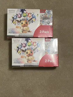 2x Pokemon TCG: Prismatic Evolutions ETB & Booster Bundle Costco 2-Pack LOT - Image 1