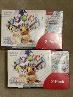 2x Pokemon TCG: Prismatic Evolutions ETB & Booster Bundle Costco 2-Pack LOT - Image 2