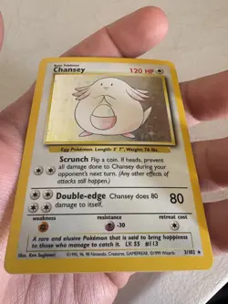Chansey Holo Rare Base Set 3/102 Pokemon TCG LP Free Postage - Image 4