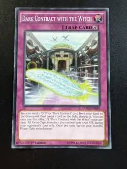 Yu-Gi-Oh TCG #DOCS-EN095 Dark Contract with the Witch 1st Edition Common LP - Image 1