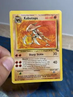 Kabutops Fossil 24/62 Rare Pokemon Card Non Holo 1999 Vintage Wotc HP - Image 3