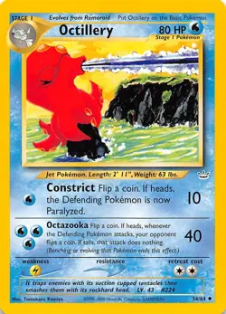 Octillery 34/64 Uncommon Neo Revelation Pokemon LP 001114 - Image 1