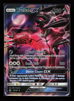 Yveltal GX 79/131 Ultra Rare SM - Forbidden Light Pokemon Card - Image 1