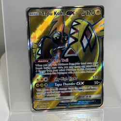 Tapu Koko GX 135/145 Guardians Rising Full Art Holo Pokemon TCG Card MP - Image 1