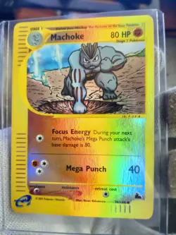 Machoke 38/144 Reverse Holo Skyridge Pokemon Card WOTC NM - Image 1
