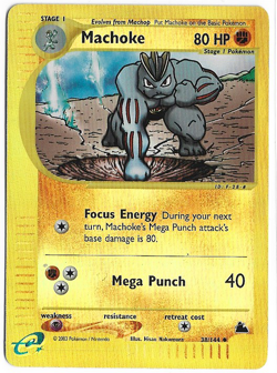 Machoke 38/144 Reverse Holo Skyridge Pokemon Card WOTC NM - Image 2