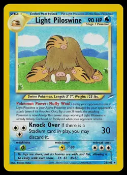 Pokemon Card - Light Piloswine Neo Destiny 26/105 Rare Non Holo - Image 1
