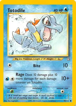 Totodile (80) 080/111 Common Neo Genesis Pokemon LP 001141 - Image 1