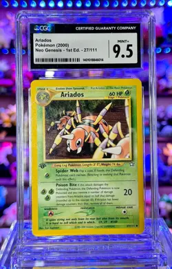 Ariados 27/111 1st Edition CGC 9.5 2000 Neo Genesis Graded Pokemon Card - Image 1