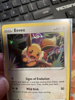 Pokemon Eevee SWSH118 Black Star Promo Card HEAVY HOLO BLEED & HD GALAXY SWIRL - Image 1