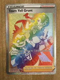 Team Yell Grunt - 210/202 - Pokemon Sword & Shield Base Set Secret Rare Card HP - Image 1