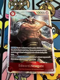 Edward.Newgate OP02-004 English Super Rare PRB01 One Piece Card Game NM+ - Image 1