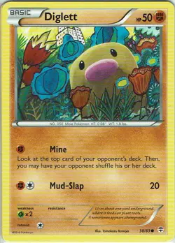 Pokemon Karte TCG Trading Card Game Generationen Nr. 38/83 Diglett englisch - Image 1