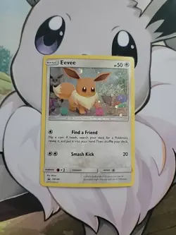 Eevee SM184 Black Star Promo Cosmos Holo Pokemon Card W13 - Image 1