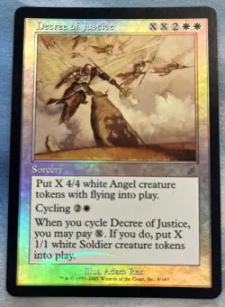 Decree of Justice Scourge Foil Vintage Magic The Gathering Clean 2003 - Image 1