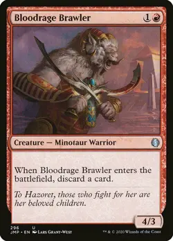 MTG Jumpstart U Bloodrage Brawler #296 PLAYSET x4 4x - Image 1