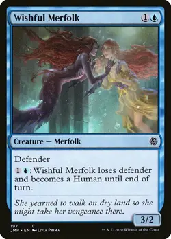 MTG Jumpstart C Wishful Merfolk #197 PLAYSET x4 4x - Image 1
