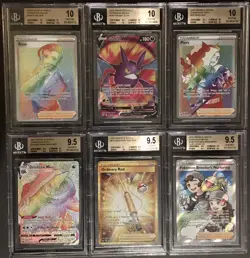 Pokemon BGS 10 X3 - 9.5 X3 Rainbow Secret Rare Full Art Epic Lot Must See - Image 1