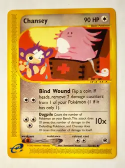 Chansey 72/165 Pokemon TCG Expedition Base Set Vintage (2002) - e-Reader - NM - Image 1