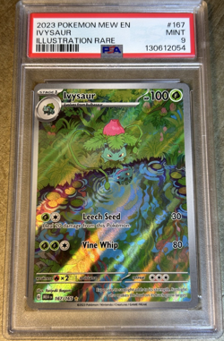 2023 POKEMON MEW EN IVYSAUR ILLUSTRATION RARE #167 💎 PSA 9 - Image 1