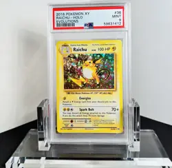2016 Pokemon Raichu 36/108 XY Evolutions Holo PSA 9 - Image 1
