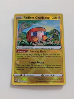 POKEMON TCG: RADIANT CHARJABUG 051/159 CROWN ZENITH HOLO ULTRA RARE NM - Image 1