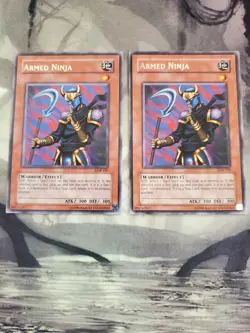 Yugioh - Armed Ninja LOB-106 NM Unlimited Rare X2 - Image 1