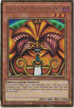 Yu-Gi-Oh! Exodia the Forbidden One (LP) 1st edition Gold Rare MGED-EN005 - Image 1