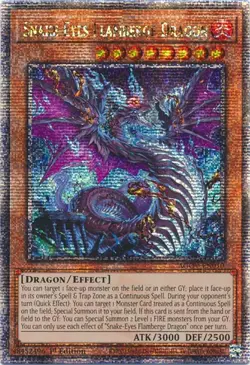 Yugioh Snake-Eyes Flamberge Dragon Quarter Century Secret AGOV-EN010 Near Mint - Image 1