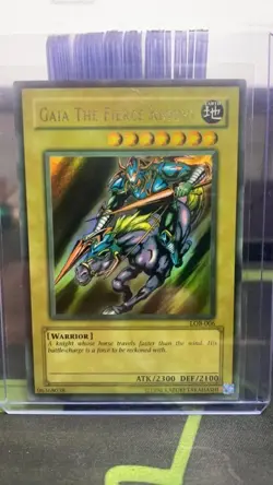 Gaia The Fierce Knight LOB-006 *Wavy Foil and Faded* UR Near Mint - Image 1