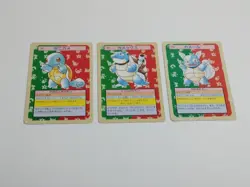 Pokemon Card Squirtle Wartortle Blastoise Topsun Green Back 3 Set Japanese - Image 1