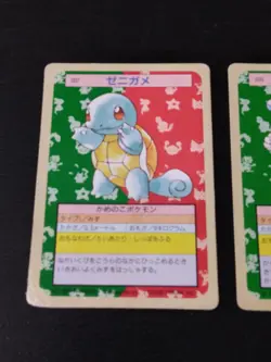 Pokemon Card Squirtle Wartortle Blastoise Topsun Green Back 3 Set Japanese - Image 3