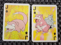Slowpoke And Slowbro Pokemon 1999 Mini Deck Poker Playing Cards 2.5x1.75in - Image 1