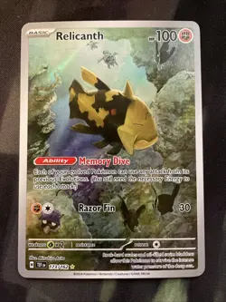 Relicanth 173/162 SV05: Temporal Forces Holo Pokemon Card Full Art Fighting Type - Image 1