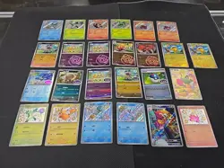 Lot Of 25 Chinese Gem Pack Pokemon Cards Pikachu Crocalor Sprigatito - Image 1