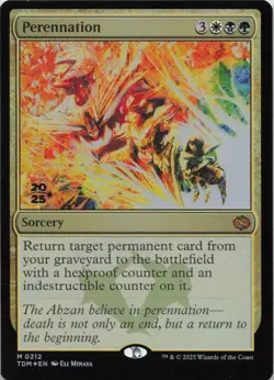 Perennation - FOIL - M Prerelease Cards 212 - MTG - Image 1