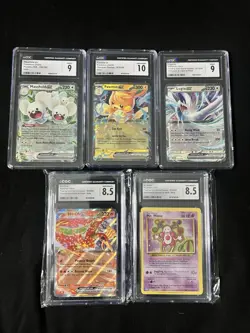 Pokemon Slabs/Graded Cards Lot - 5 Total - All HOLO & Authentic Lugia Ho-Oh RARE - Image 1