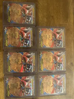 Mega Lucario EX 77/132 Ultra Rare Holo Pokemon TCG Cards X7 Bundle Deal! - Image 1
