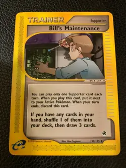 BILL'S MAINTENANCE 137/165 Expedition Pokemon TRAINER WOTC Card NM - Image 1