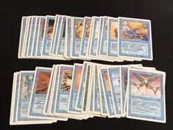 Mtg Revised Blue Card Lot-45 Cards.Vesuvan Doppleganger.Braingeyser.Cards Played - Image 1