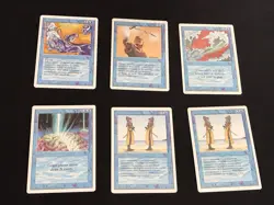 Mtg Revised Blue Card Lot-45 Cards.Vesuvan Doppleganger.Braingeyser.Cards Played - Image 2