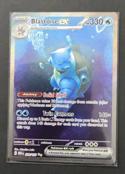 Pokemon TCG Blastoise EX Scarlet & Violet 151 NM Holo Card - Image 2