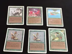 Mtg Revised Green Card Lot-42 Cards.Birds Of Paradise.Gaea’s Liege.Cards Played - Image 2