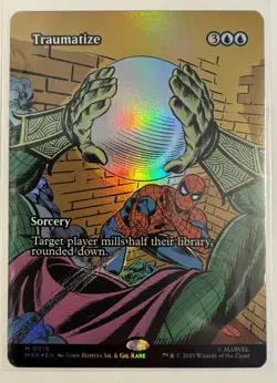 Traumatize (Borderless) Foil 0015 Marvel Universe Eternal-Legal (MAR) MTG NM - Image 1
