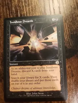 MTG-Insidious Dreams - Torment Rare Magic the Gathering Black Instant - Image 1