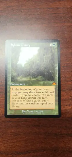 MTG Sylvan Library Dominaria Remastered Retro Frame M/NM - Image 1